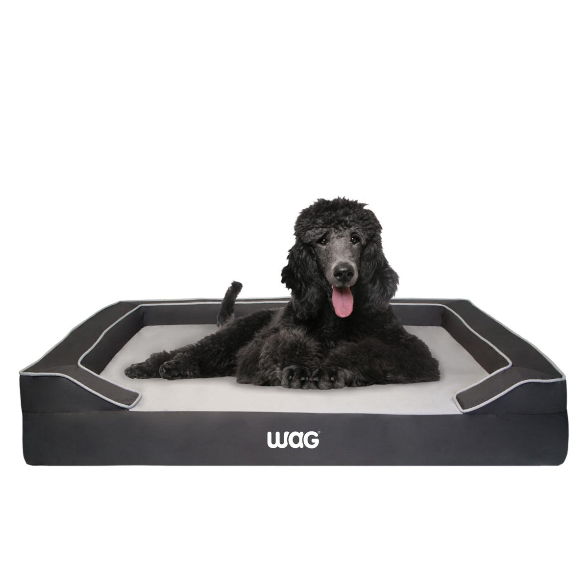 Wag Luxe lit à quatre couches mémoire pour un soutien durable.