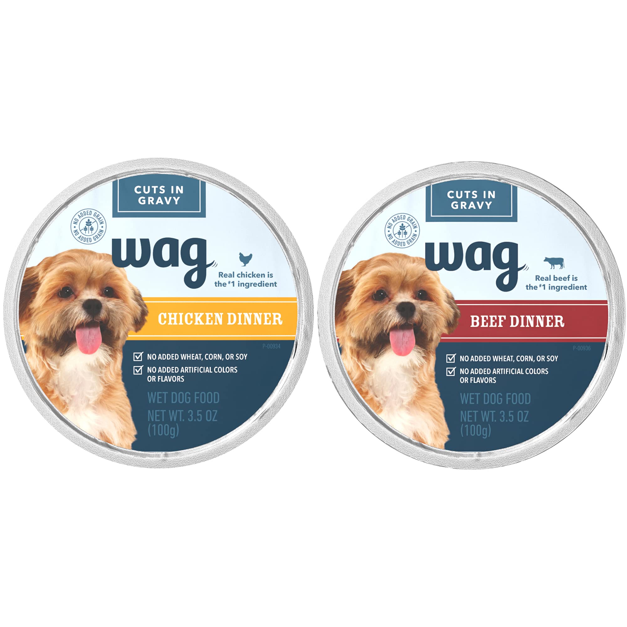 Coupes Wag – repas humide au poulet pour chien, confort d'ouverture et portion unique.