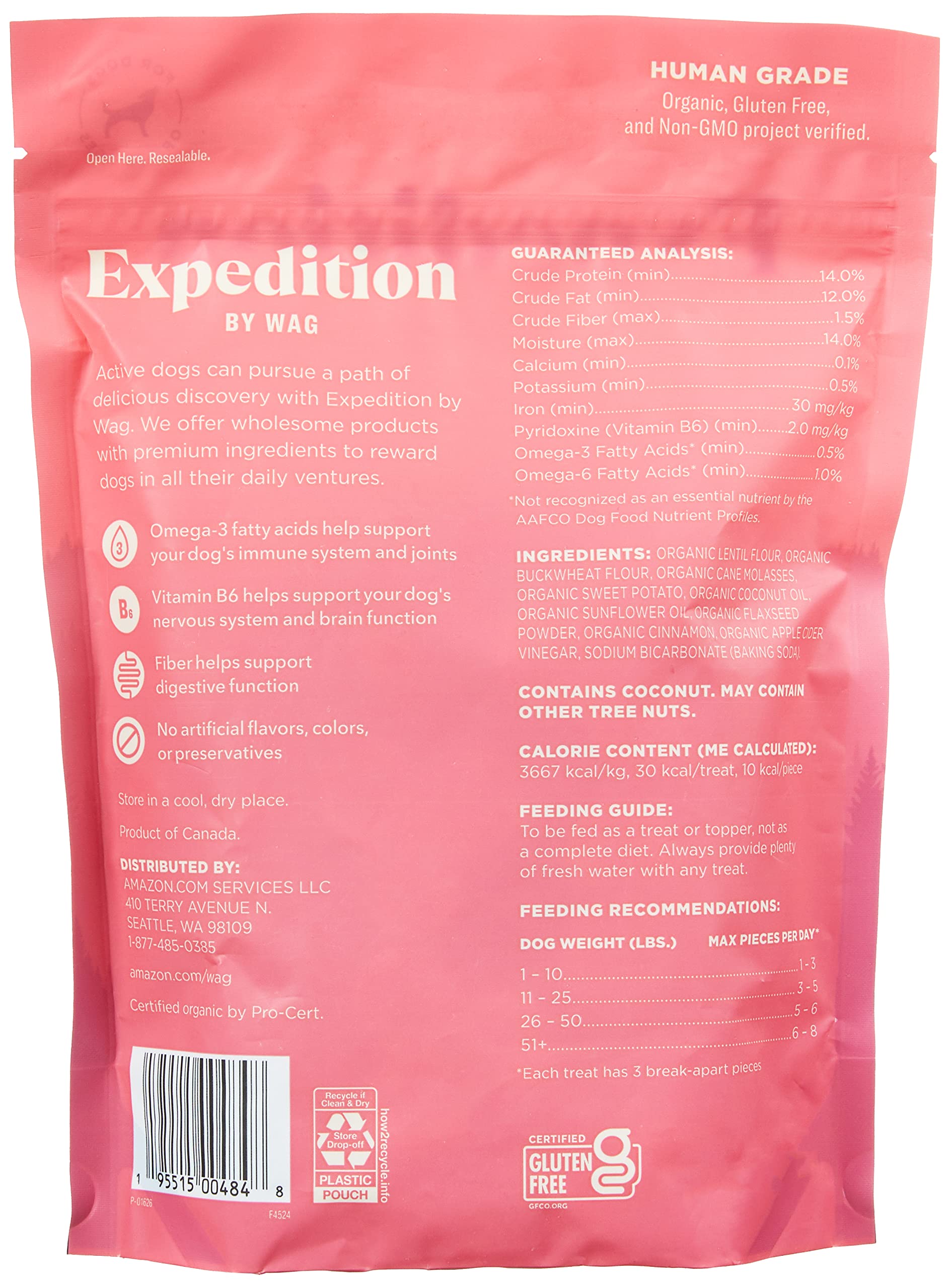 Biscuit Wag Expedition non-gmo, récompense d'entraînement pratique.