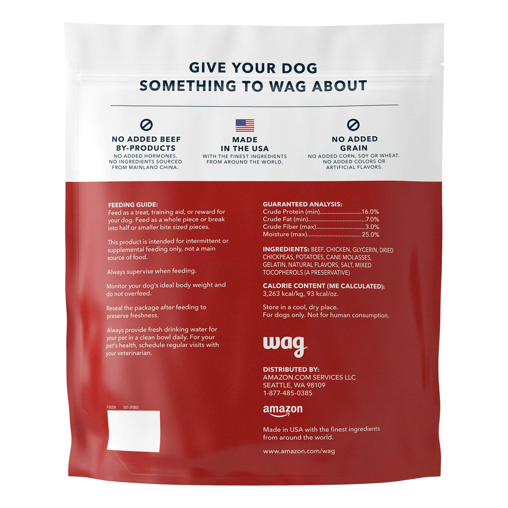 WAG friandises au boeuf — ingrédient américain numéro un pour le goût.