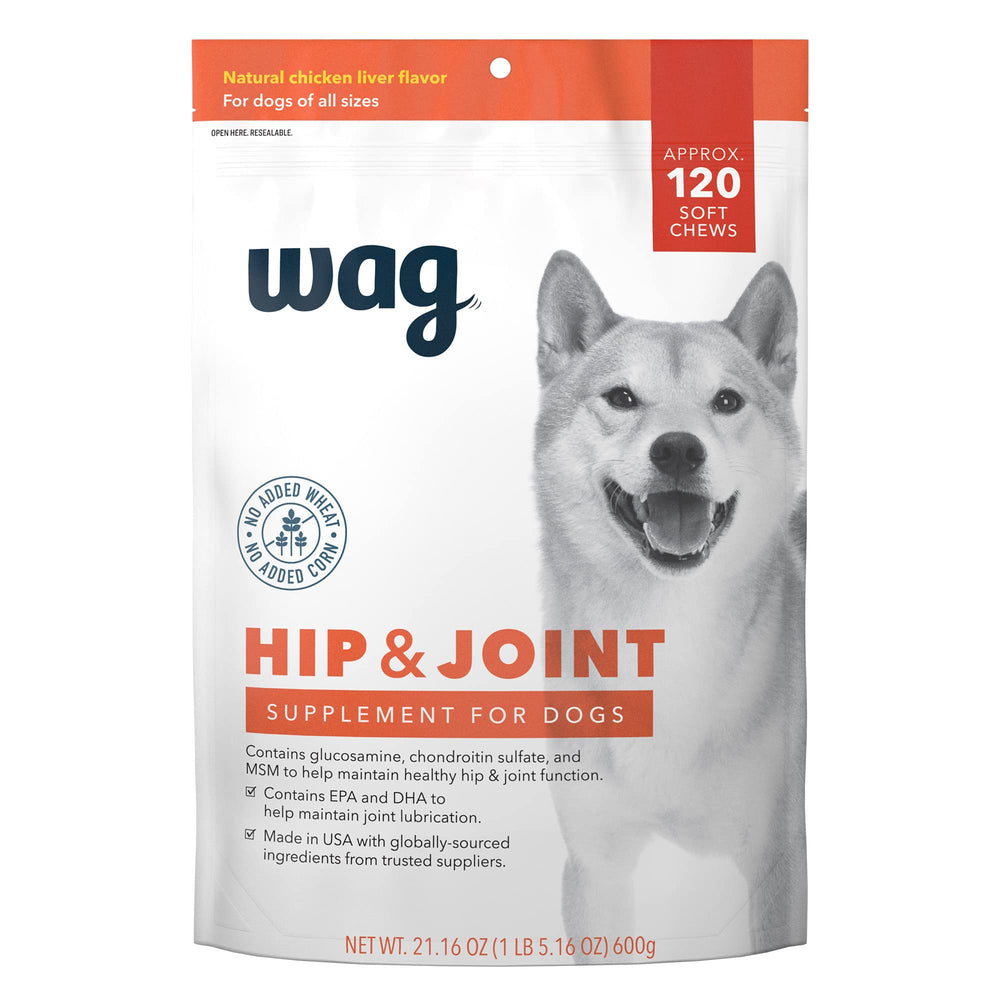 WAG hanches et articulations: friandises molles pour chien, favorisant mobilité.
