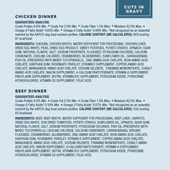 Ingrédients réels Wag: poulet et boeuf en tête de liste, sans blé, maïs ni soja.