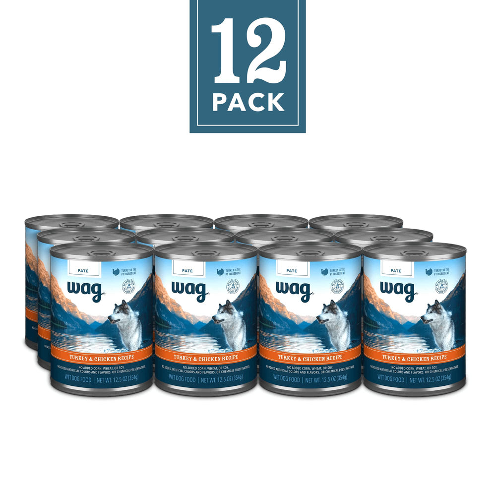 Ouverture facile sur la boîte Wag Pâté pour chien.