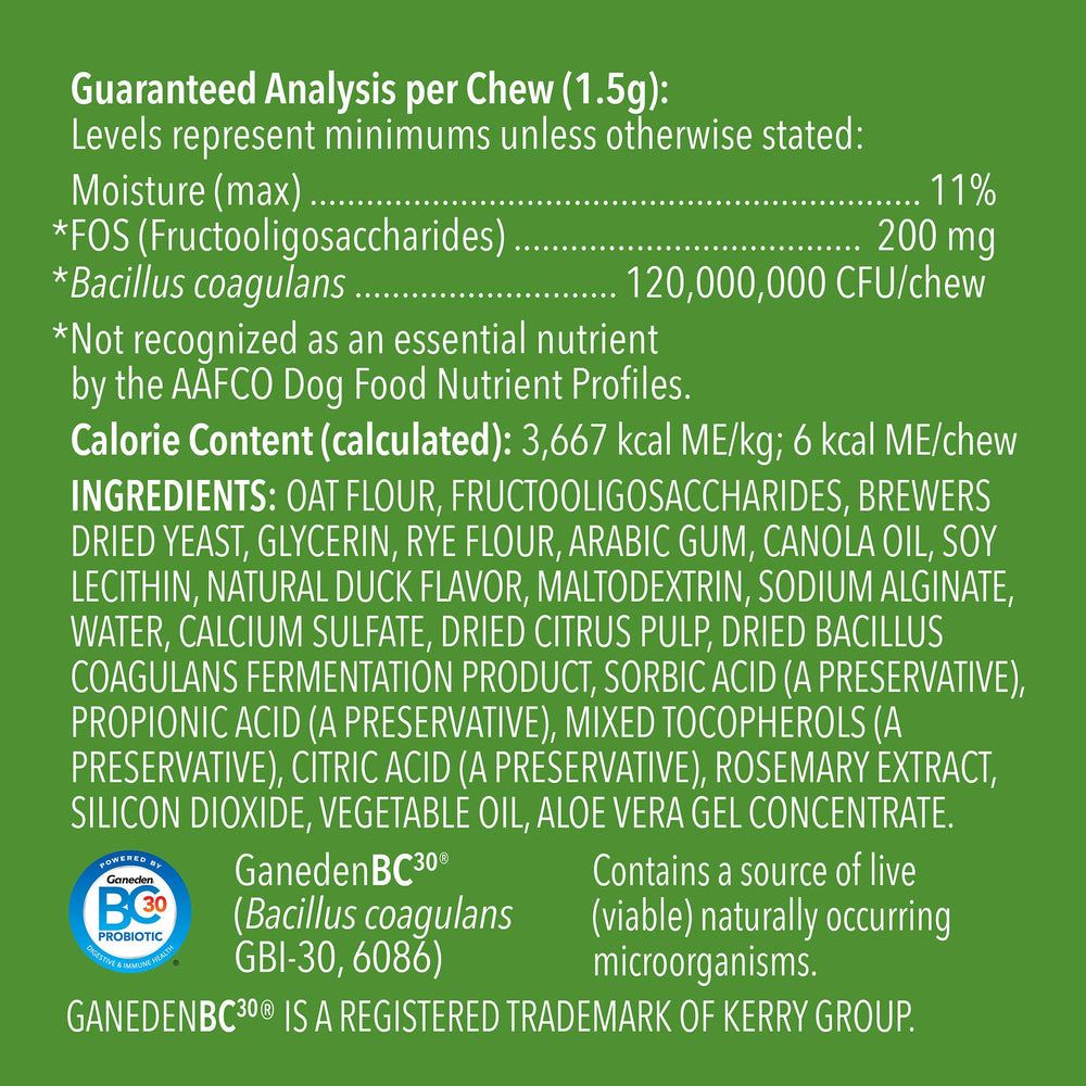 WAG Probiotic Chews – saveur canard naturelle, appétence appréciée