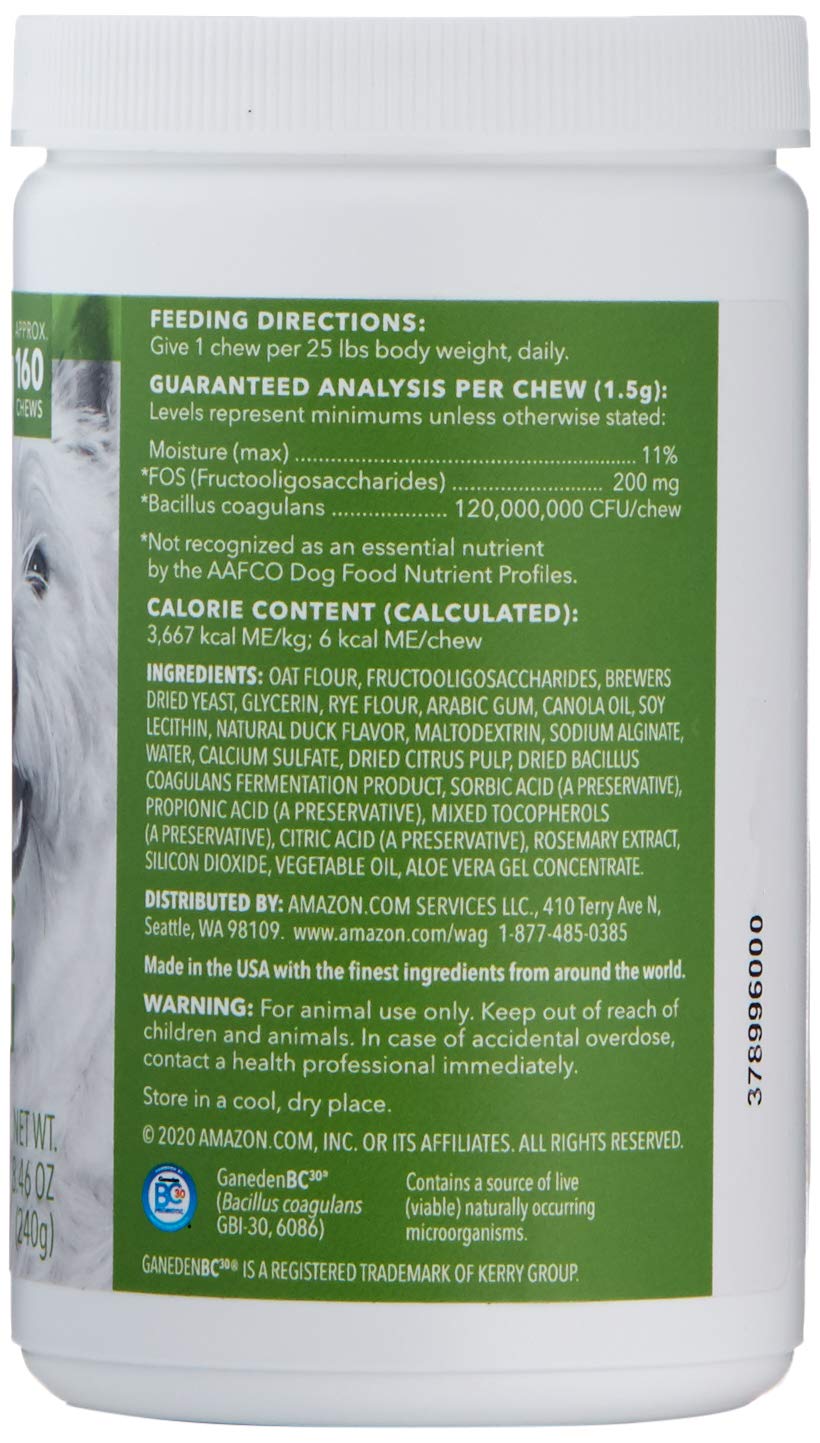WAG Probiotic Chews – paquet de 160 bouchées
