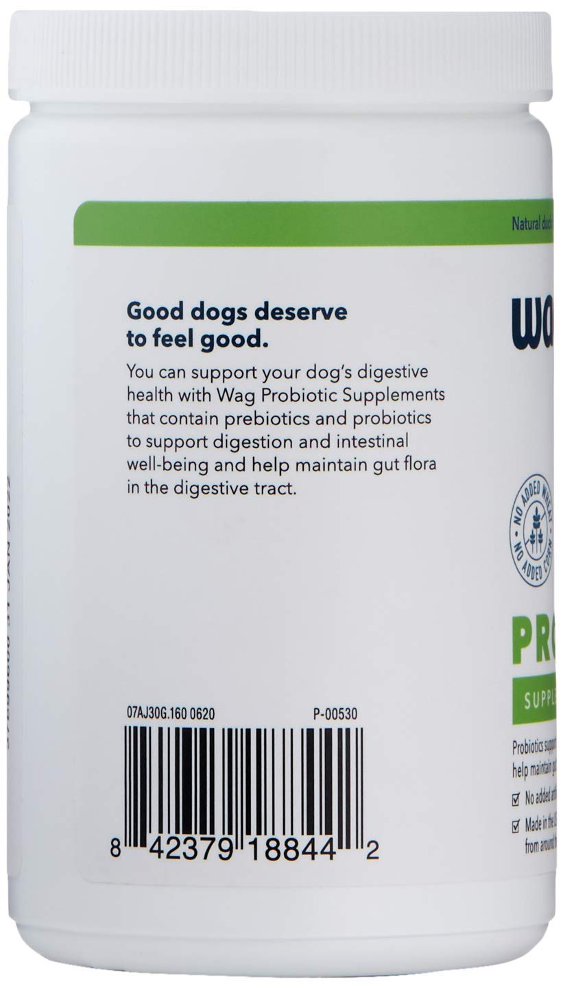 WAG Probiotic Chews – dosage quotidien selon le poids indiqué