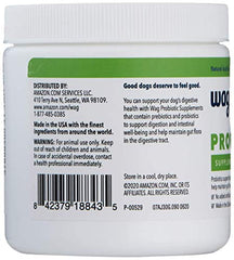 WAG friandises probiotiques en bouche, association prébiotiques et probiotiques.