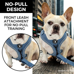 Wag Trendz harnais extérieur denim vrai pour un style durable.