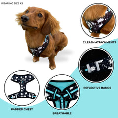 Harnais Wag Trendz avec attache arrière pour promenade confortable et pratique.