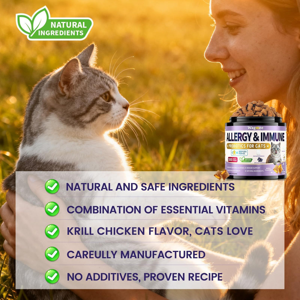 Wagmee chat ingrédients-naturels-sans-additifs: formulation saine et sans allergènes courants.