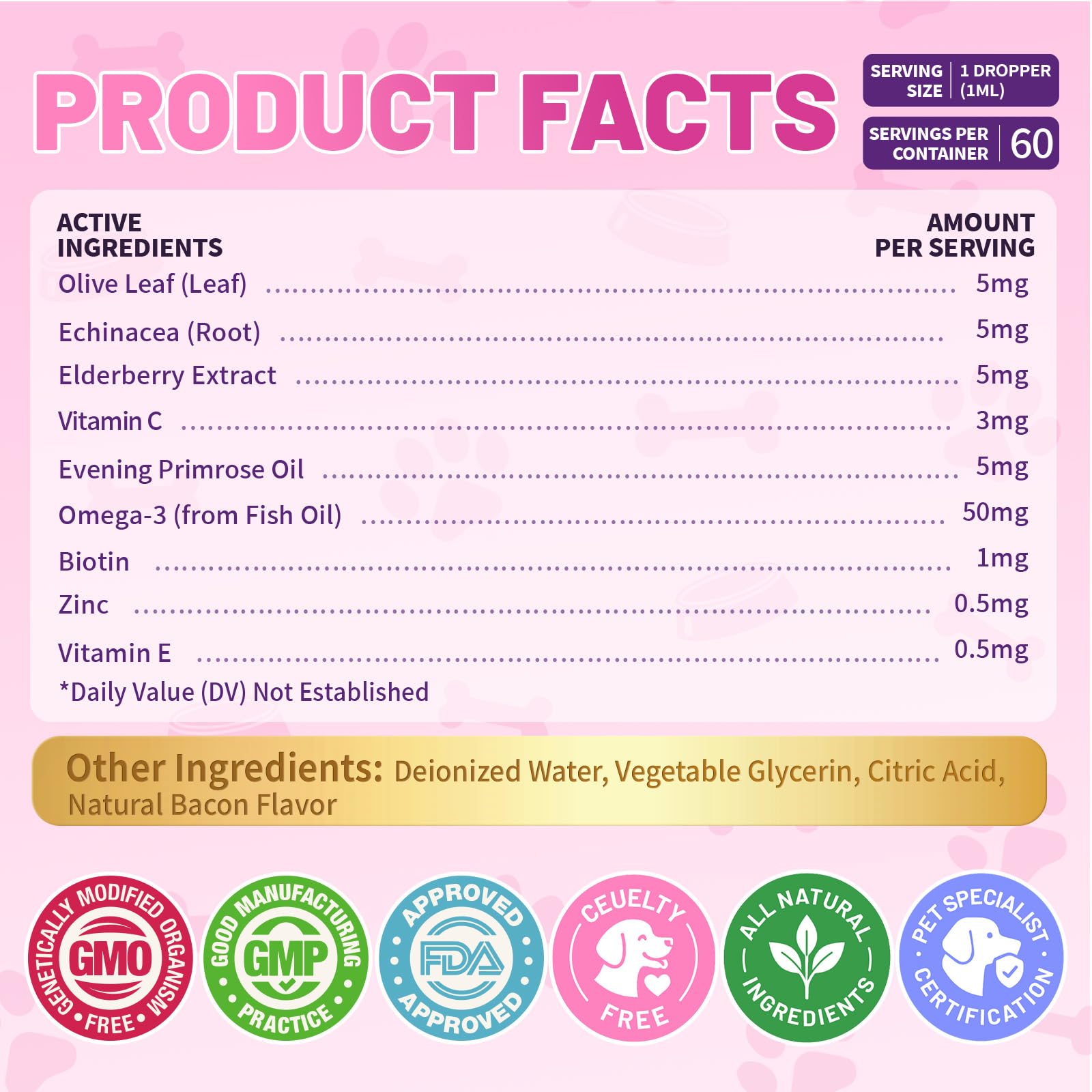 Ingrédients Wagmee – échinacée et sureau pour le soutien naturel.