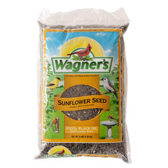 Graine Wagner's tournesol noir en sac 5 lb, énergie élevée pour les oiseaux.