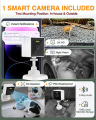 Caméra IA Wagstro 2K pour surveiller les chats en temps réel