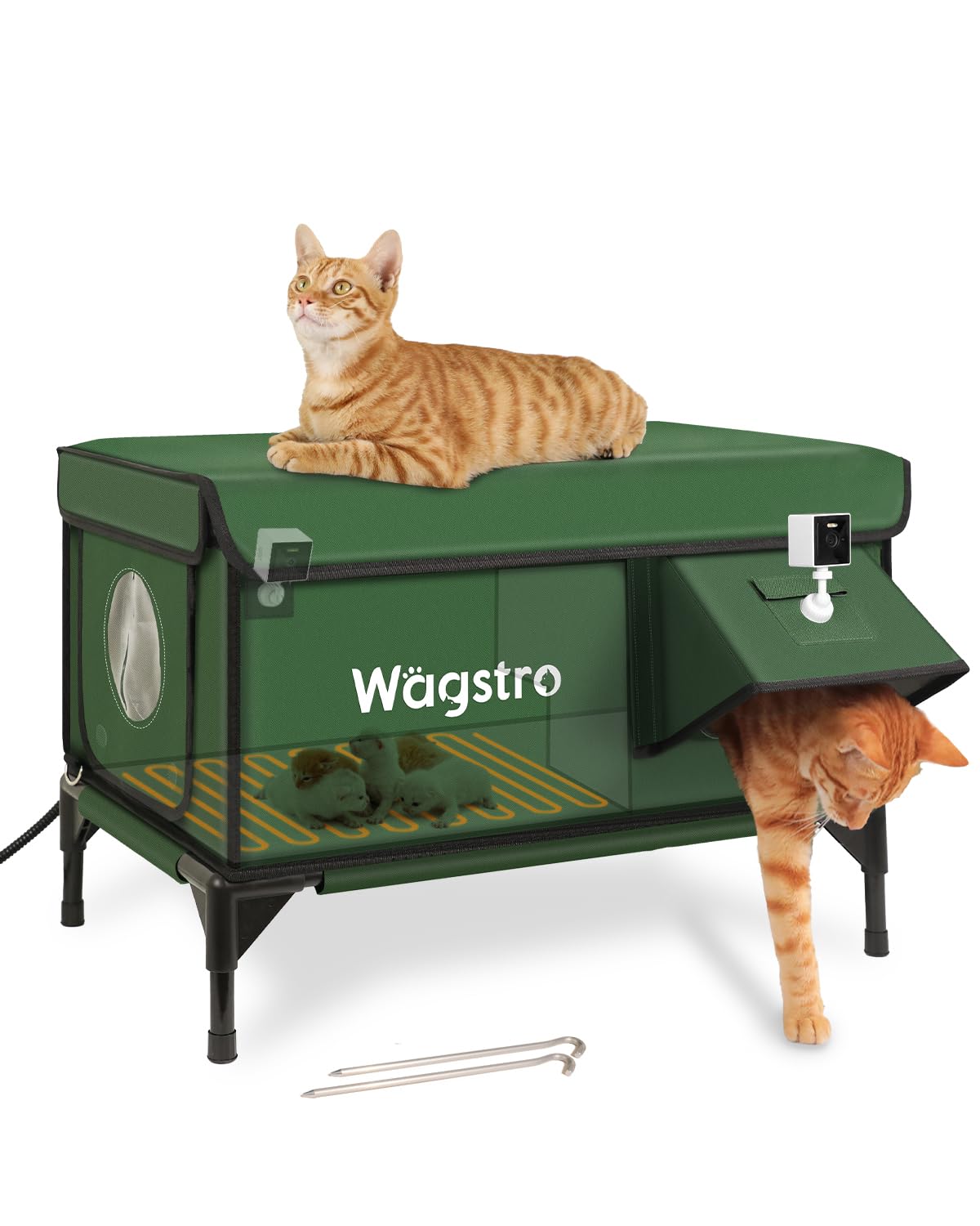 Wagstro maison pour chat extérieure chauffée vue d'ensemble