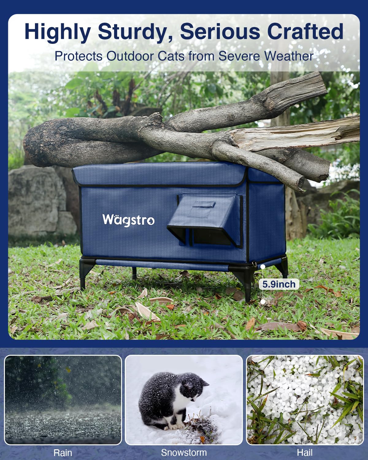 Porte d’évasion Wagstro, sécurité et accès facilité pour les chats extérieurs.