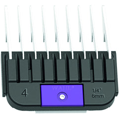 Peigne-guide d'attache Wahl en inox violet pour une coupe précise.