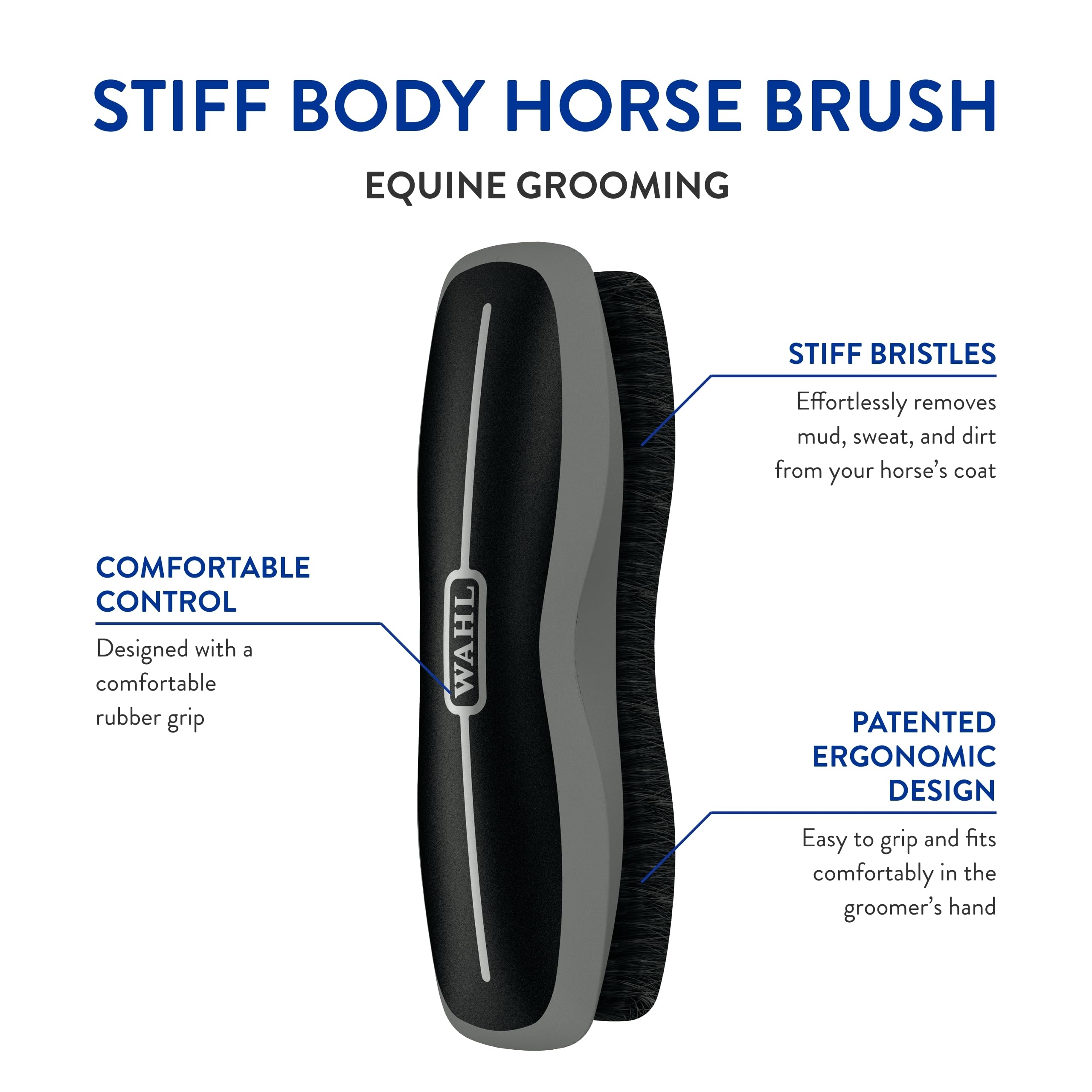 Wahl Stiff Body, prise en main confortable grâce à la poignee caoutchouc.