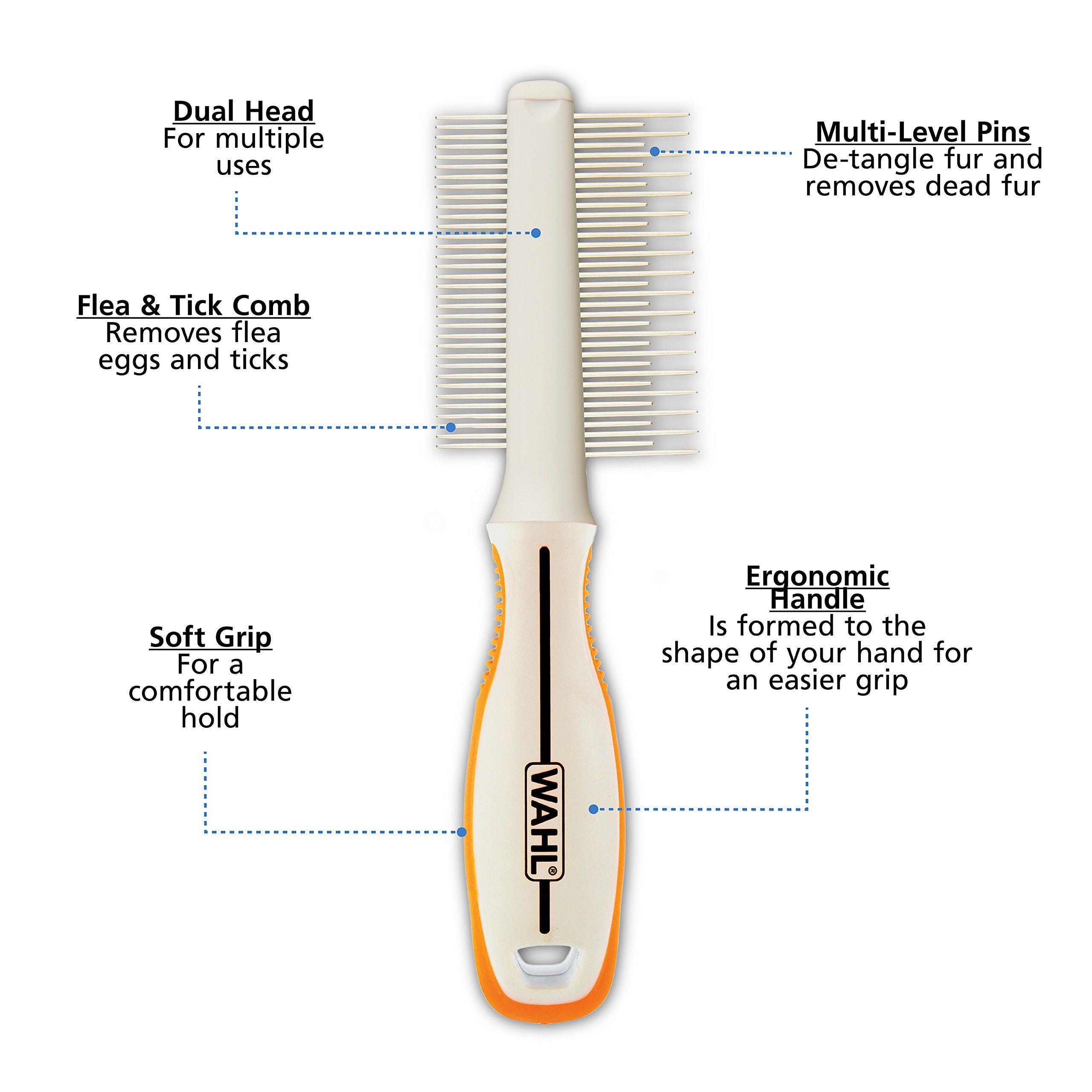 Peigne anti-puces Wahl pour chien détectant et capturant les parasites efficacement.