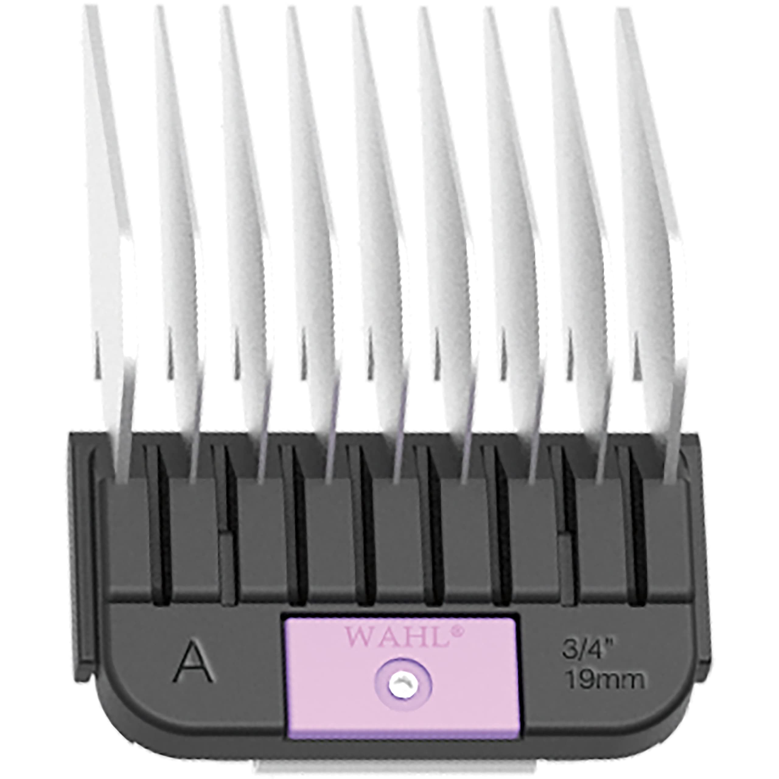 Le guide-attache Wahl en acier inoxydable rose assure des coupes nettes et durables.