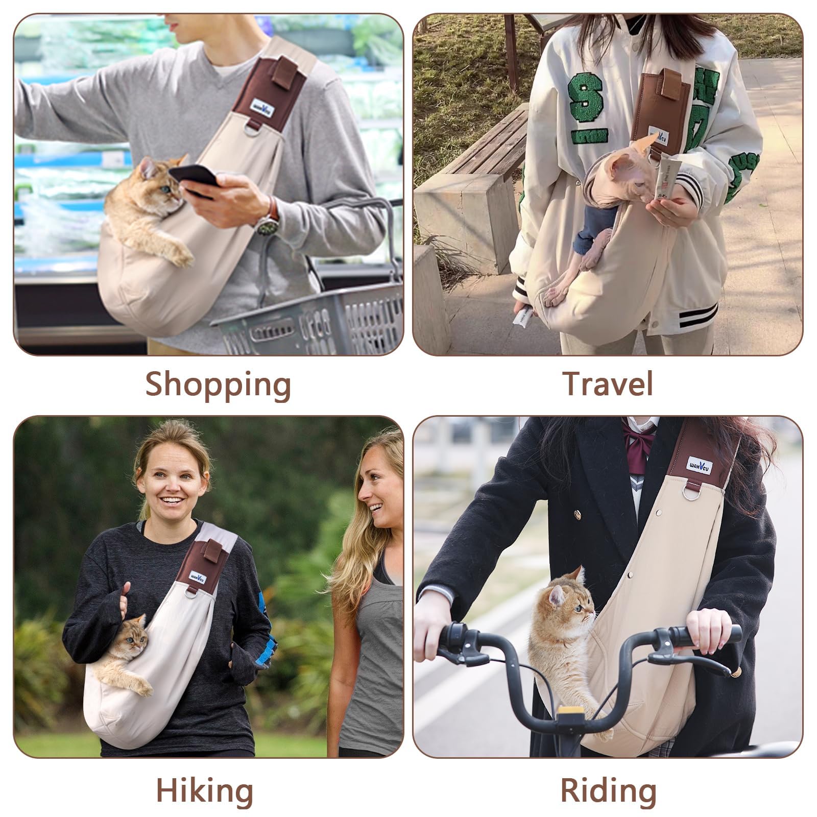 Wakytu porte-chien : usage extérieur, shopping, véto.