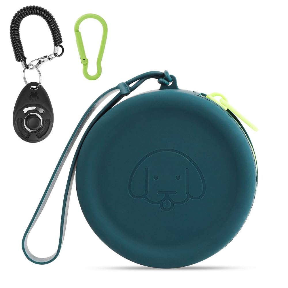 Pochette WALLFID en silicone pour friandises chien, petite et pratique en promenade.