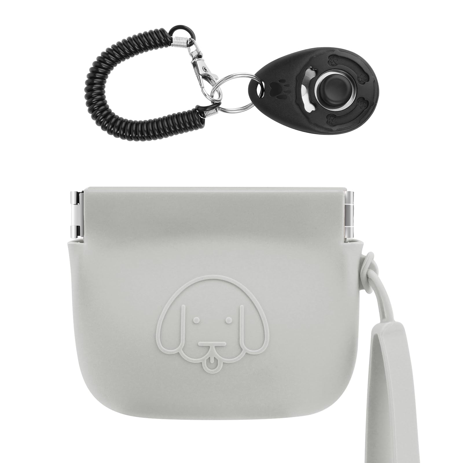 WALLFID pochette silicone friandises chien fermeture-auto pratique pour balades