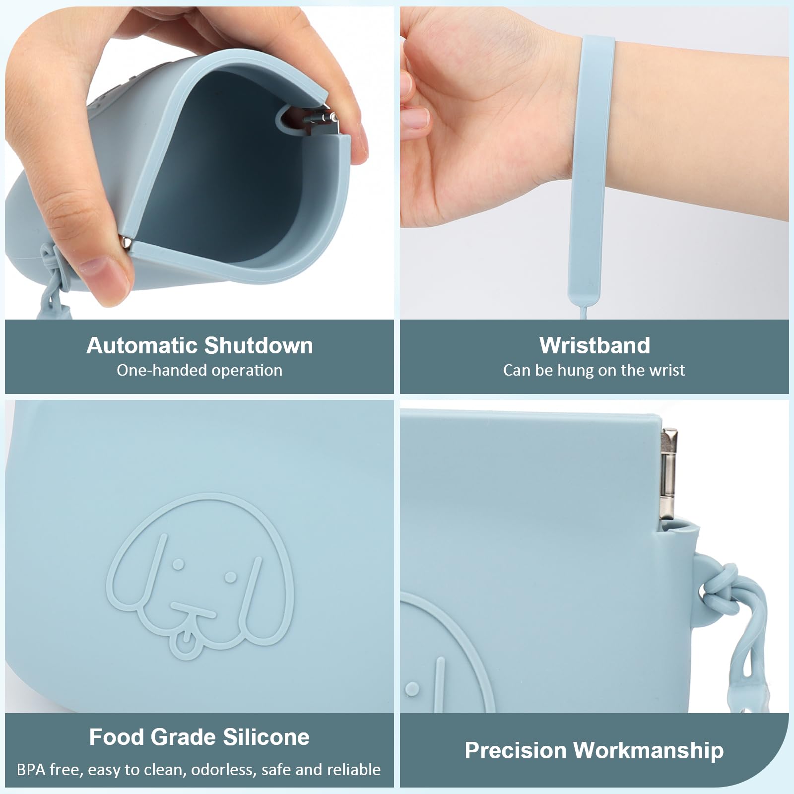 Silicone alimentaire sans BPA WALLFID, durable et sûr pour une utilisation répétée.