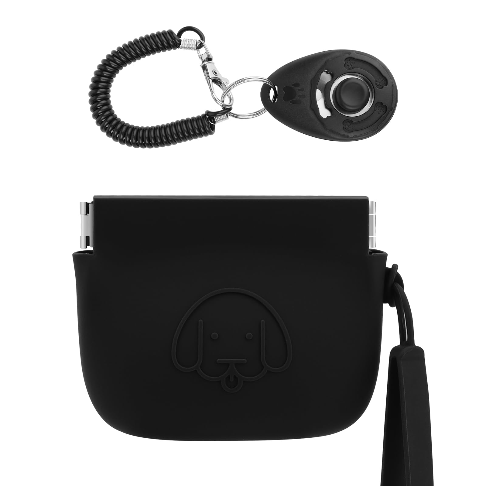 Sac WALLFID en silicone pour friandises, fermeture automatique pratique lors des promenades.