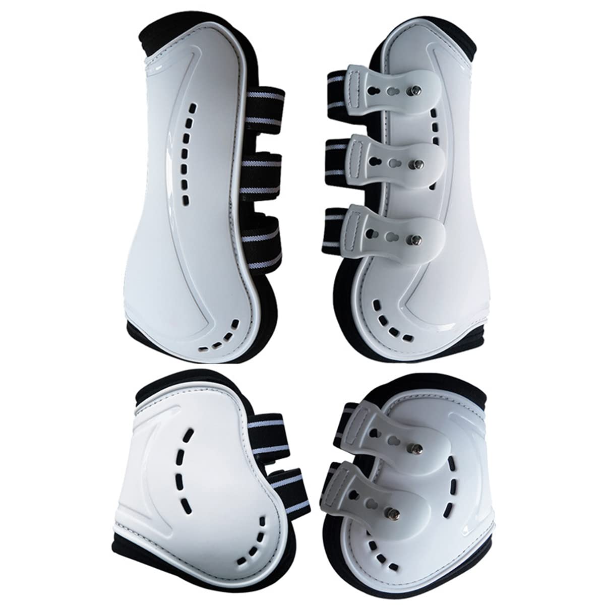 Bottes Wandrola avec ouverture-frontale montrant protection des tendons pendant le saut.