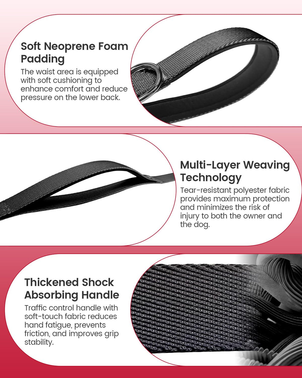 WANFIRE Ceinture taille chien pratique pour jogging et sorties quotidiennes