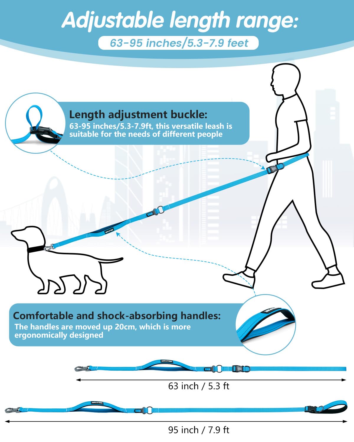 WANFIRE Lien croisé pour chien – polyvalence en mode sacoche pour sorties.