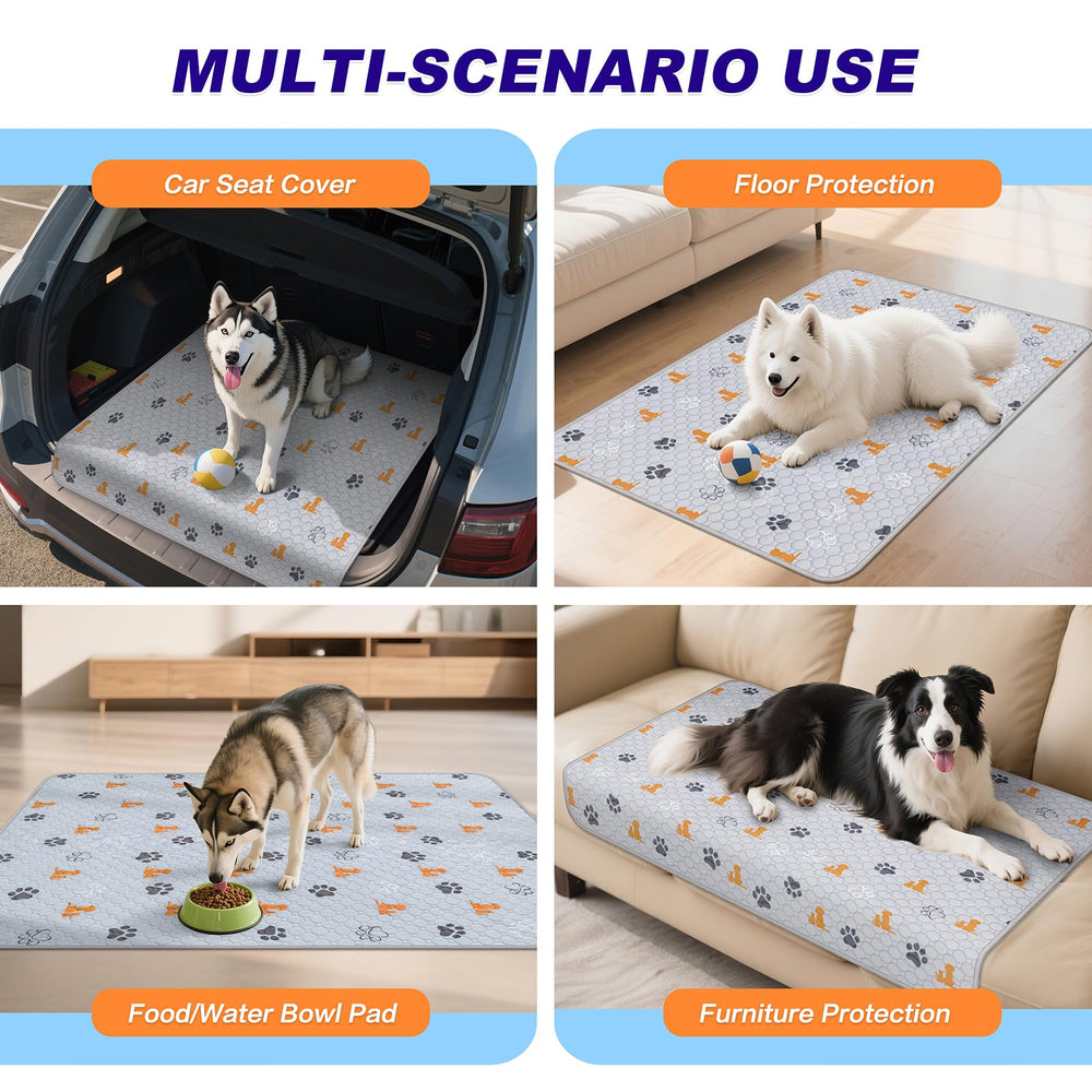 WanpeeGoo design-mignon-tapis-chien-orange, motif attrayant pour chiots.