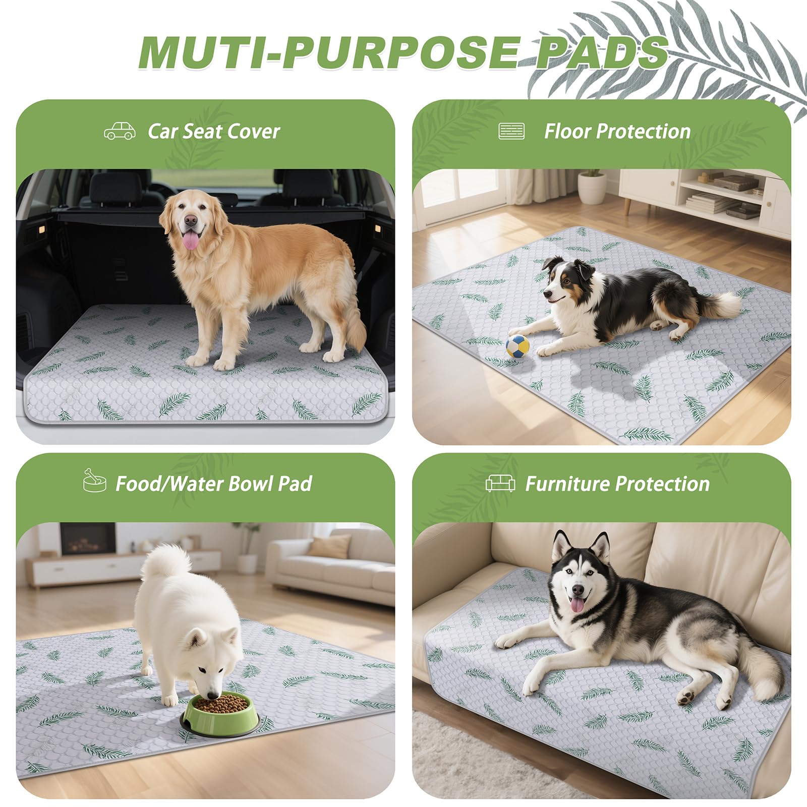 WanpeeGoo tapis chien en chenil, protège le sol et offre confort.