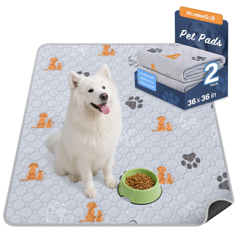 WanpeeGoo tapis d'entraînement chien orange, 36x36, doux et absorbant.
