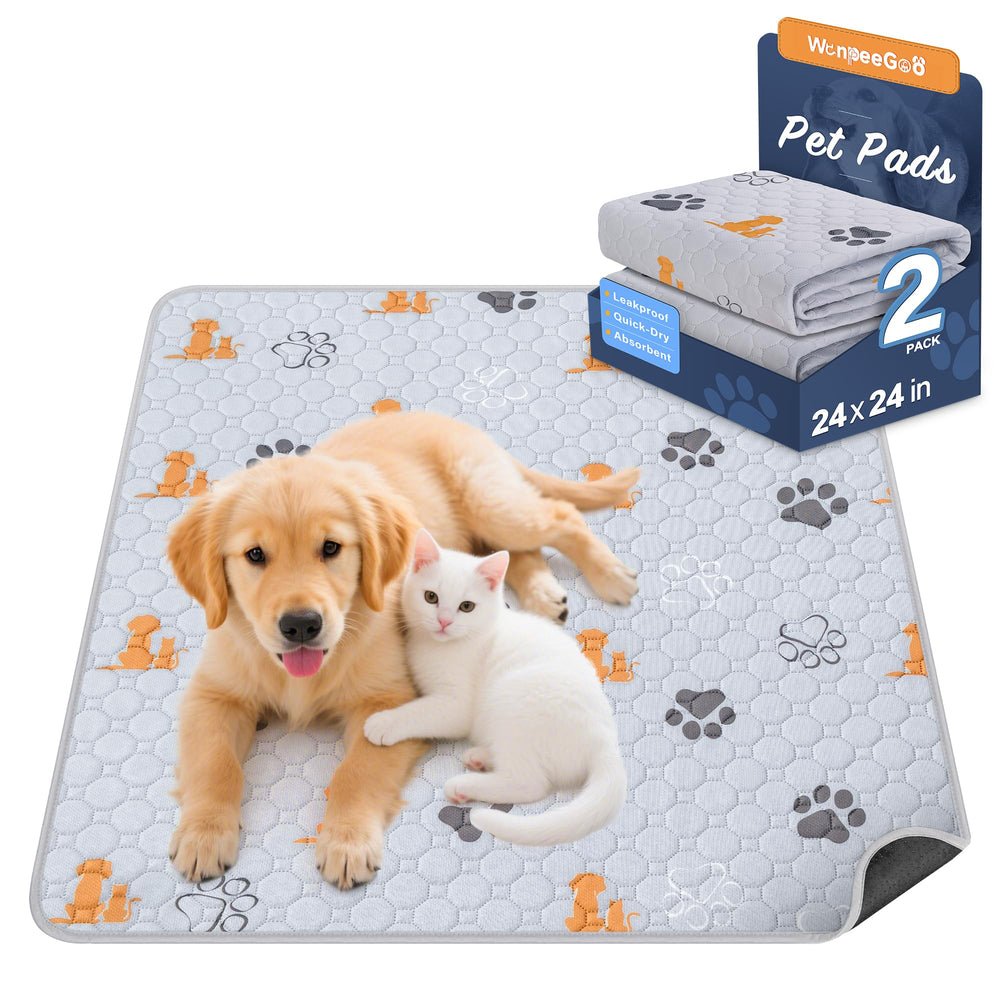 WanpeeGoo tapis-pipi chien 60x60 orange, pratique pour l'entraînement et les accidents.