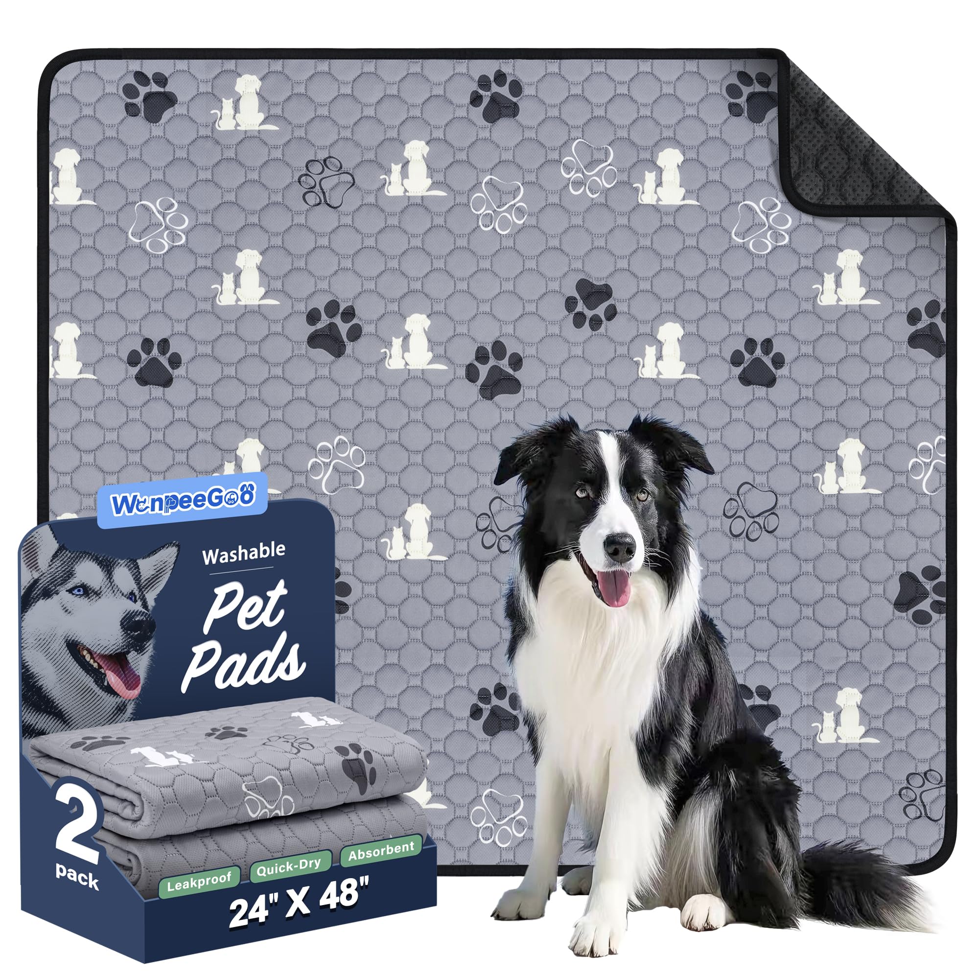 WanpeeGoo tapis-pipi réutilisable 24x48, pratique pour l'entraînement.