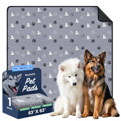 WanpeeGoo tapis-pipi réutilisable 63x63, absorption élevée pour l'entraînement.