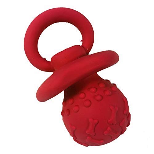 WantChew jouet latex siffement rouge, stimule curiosité et exercice.