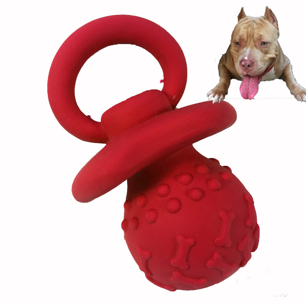 WantChew jouet latex texture-douce rouge, confort lors des jeux.