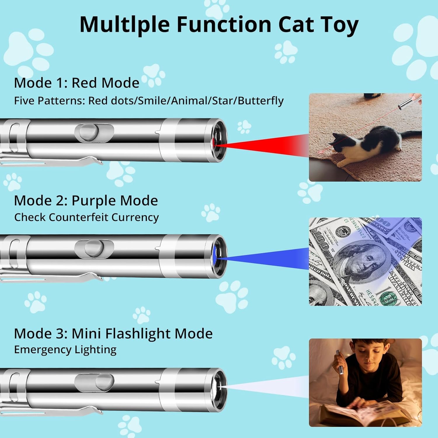 Jouet Waputne conçu pour usage intérieur, idéal pour chats et chiens.