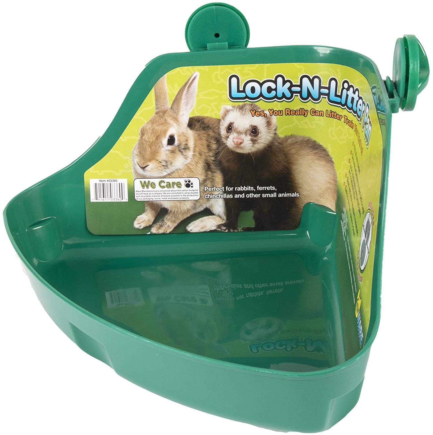 Pan Lock-N-Litter Ware Manufacturing : entrée basse et dos élevé pour un accès facile.