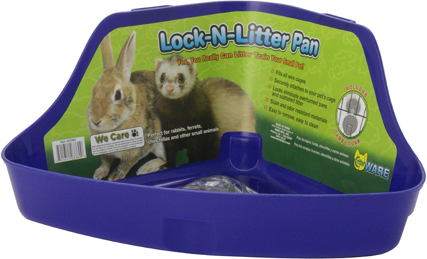 Pan Lock-N-Litter Ware Manufacturing : nettoyage simple et rapide.
