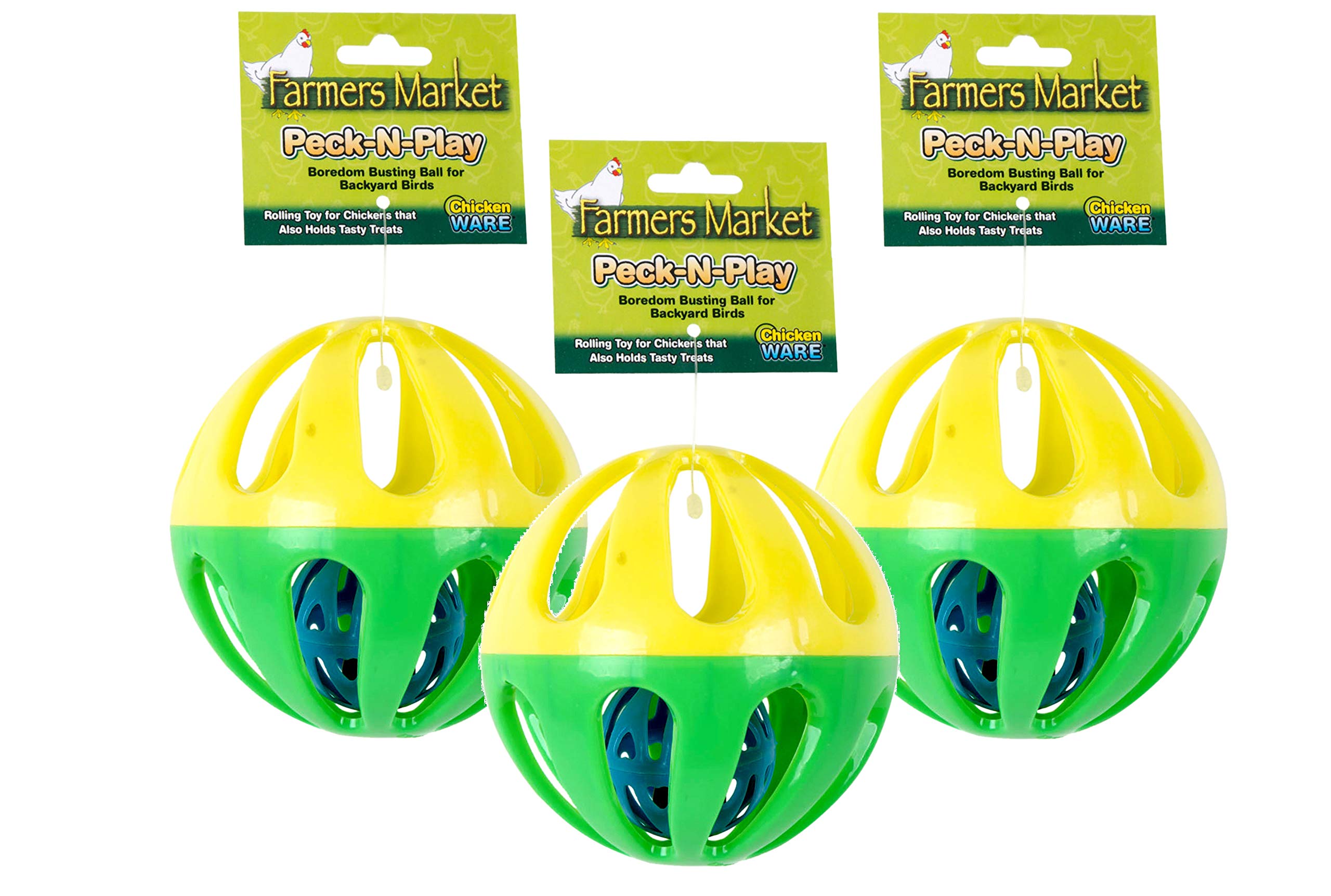 Ware Manufacturing Peck N Play: boule poulet, stimule l'activité physique et l'exploration.