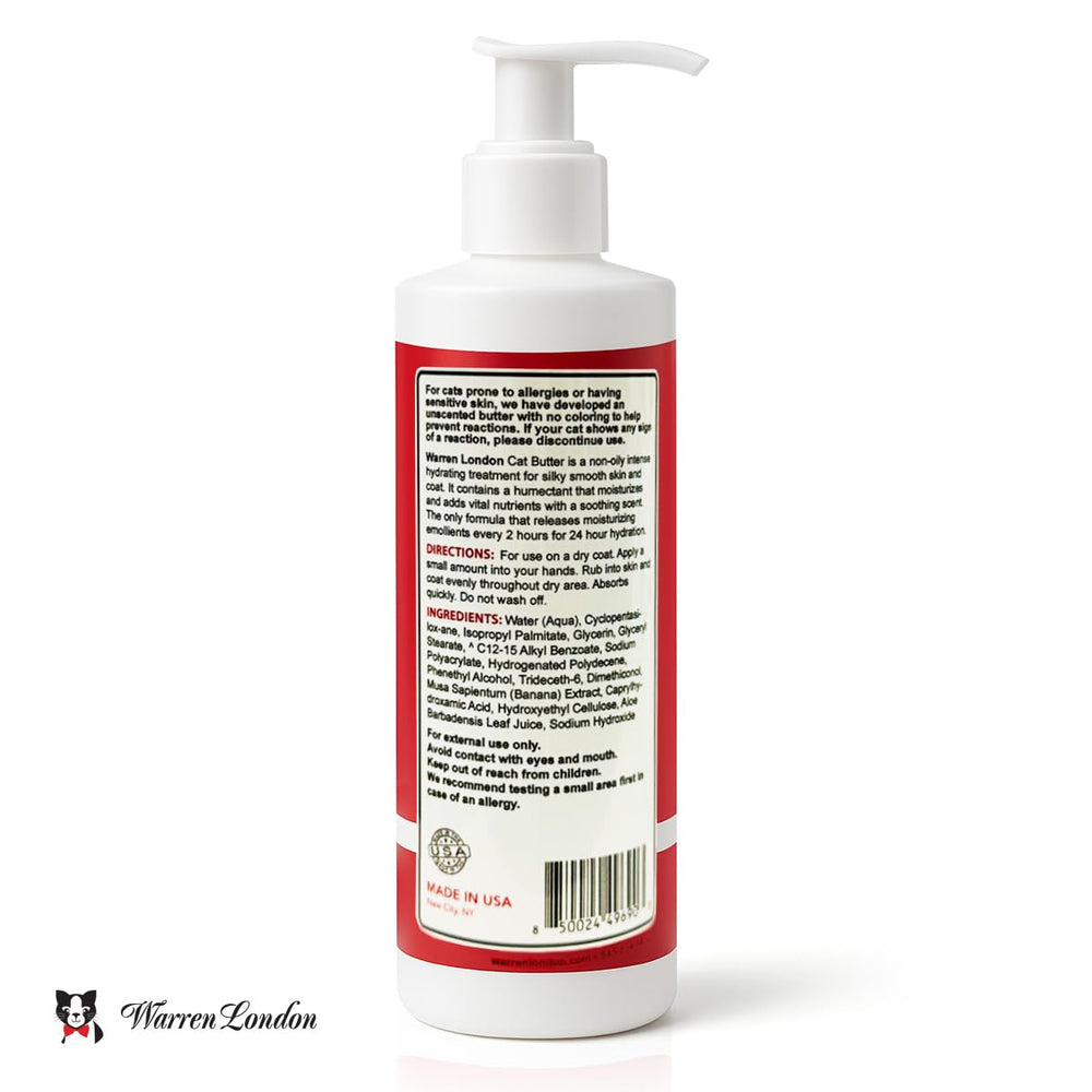 Beurre hydratant Warren London Cat – usage quotidien rapide pour pelage de chat.