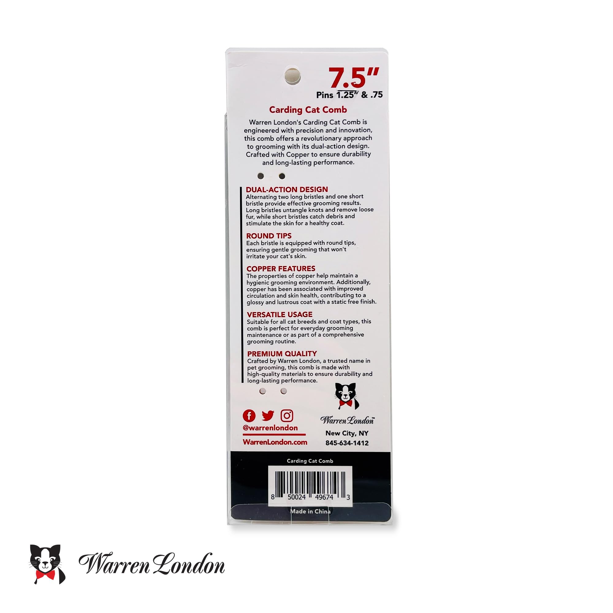 Warren London peigne-chat pelages variés, robustesse et performance durable