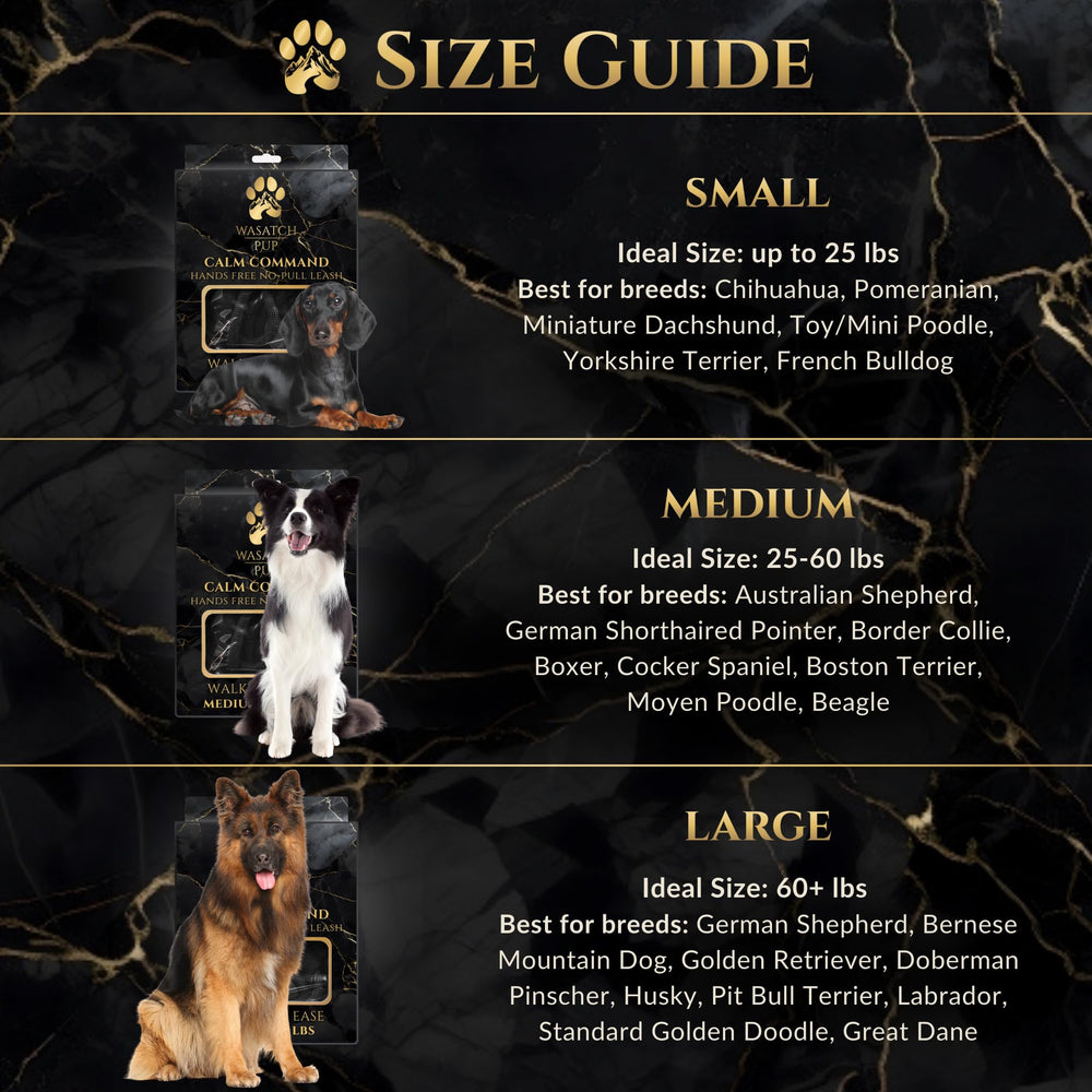 Wasatch Pup Calm Command, réglage de longueur pour différentes morphologies.
