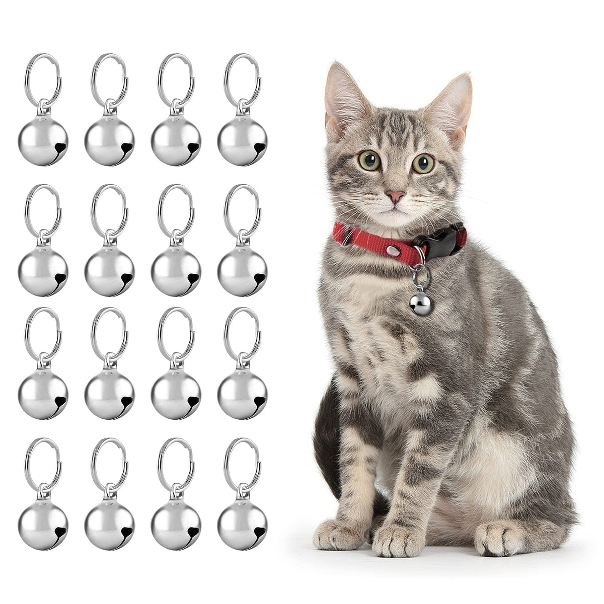 Cloche cuivre Waziaqoc sur chat pour repérer facilement votre animal