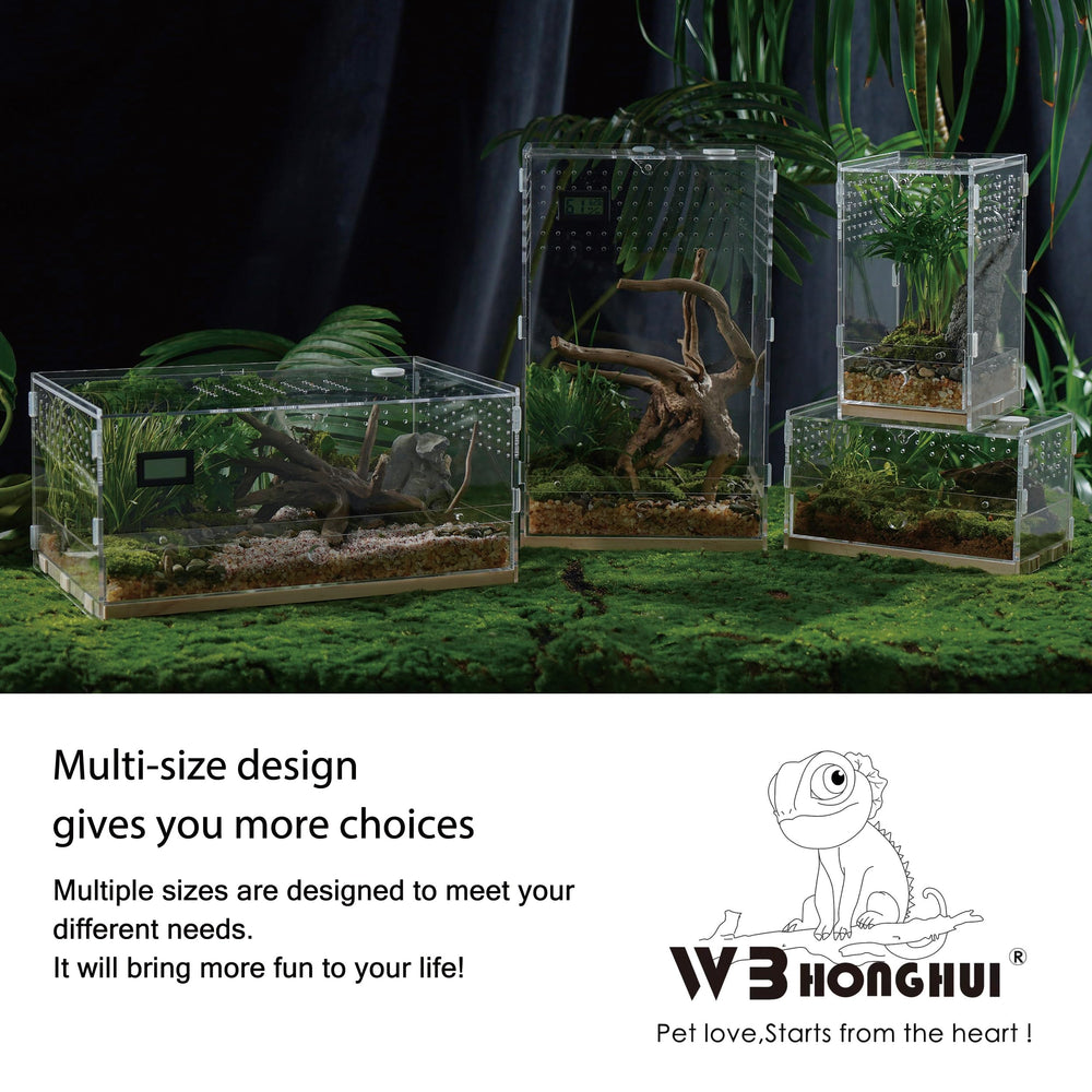 Parfait habitat pour reptiles et invertébres, comme araignées et grenouilles.