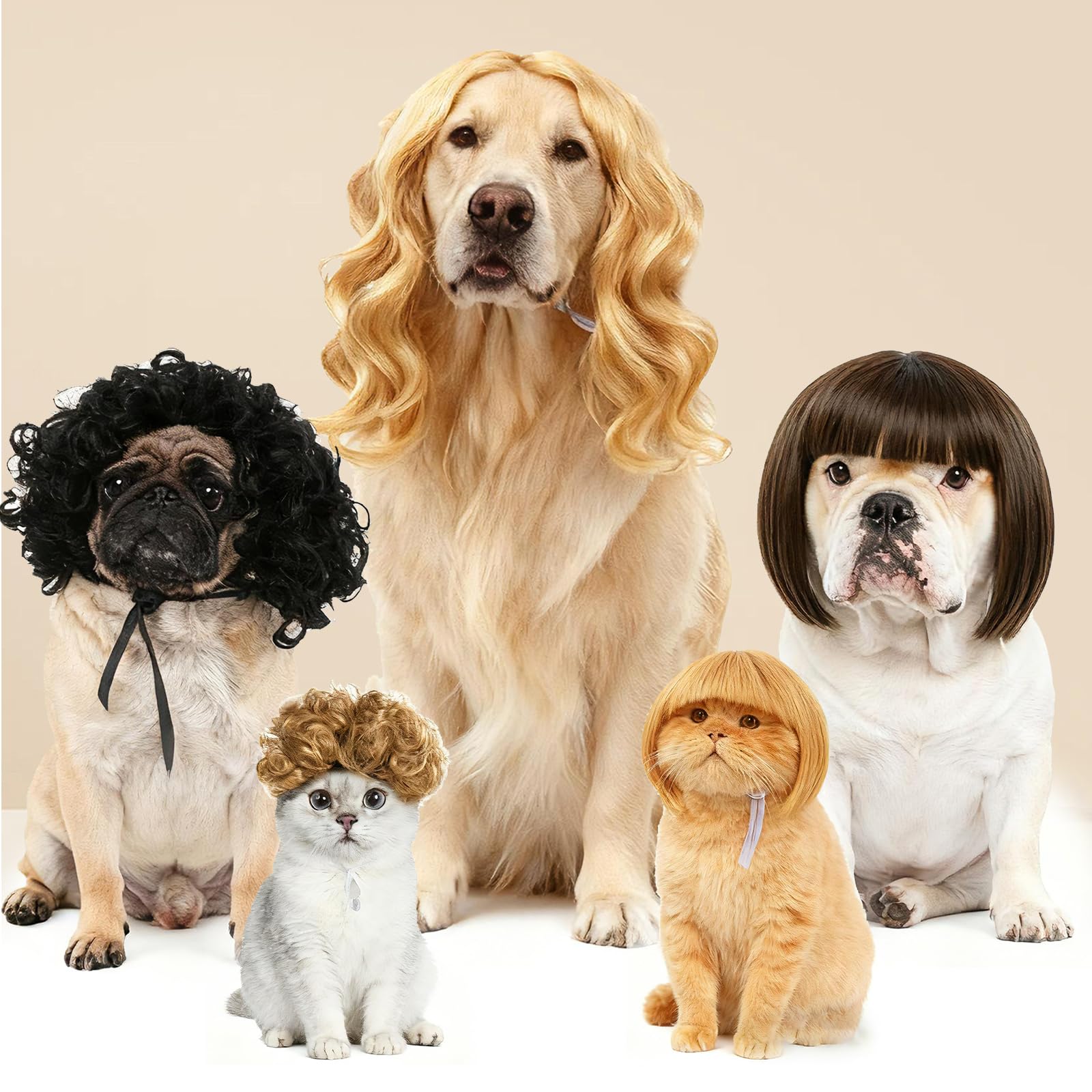 Perruque WCCDXGP accessoire cosplay pour animal