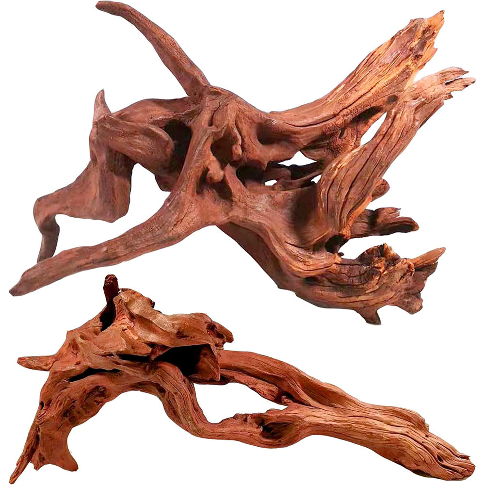 WDEFUN bois flotté naturel - décor d'aquarium, duo 10-14 pouces, structure naturelle pour poissons.